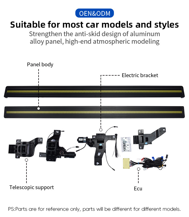 Hot Sale Accessories Power Aluminium Alloy Threshold Vehicle Running Board for Suv Electric Side Step LED Light