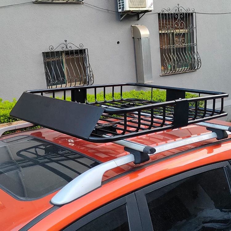 Dropshipping Universal Roof Rack Basket Cargo Luggage Carrier Steel Car Roof Basket