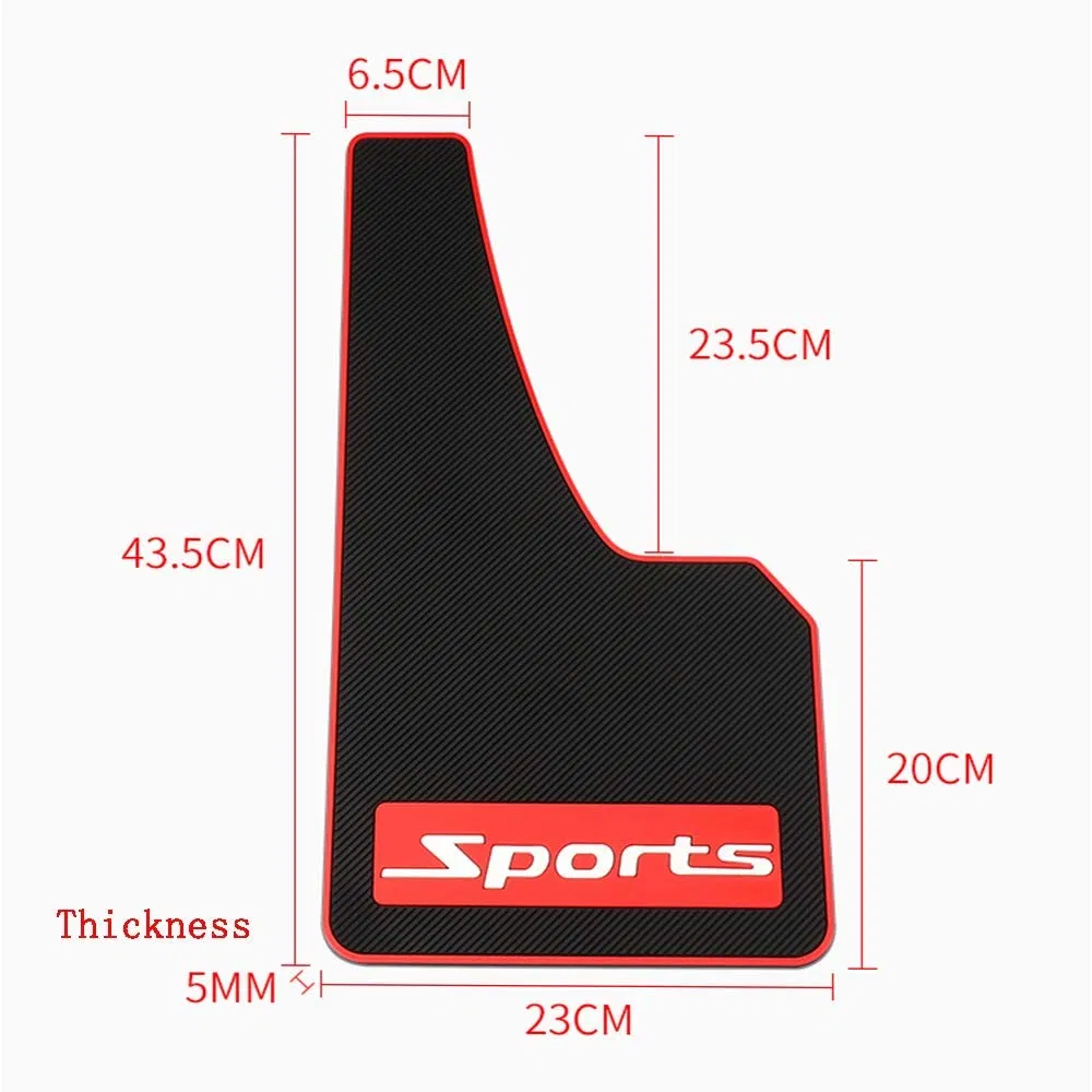 4 PCS Car Rubber Mudguard Mud Flaps Splash