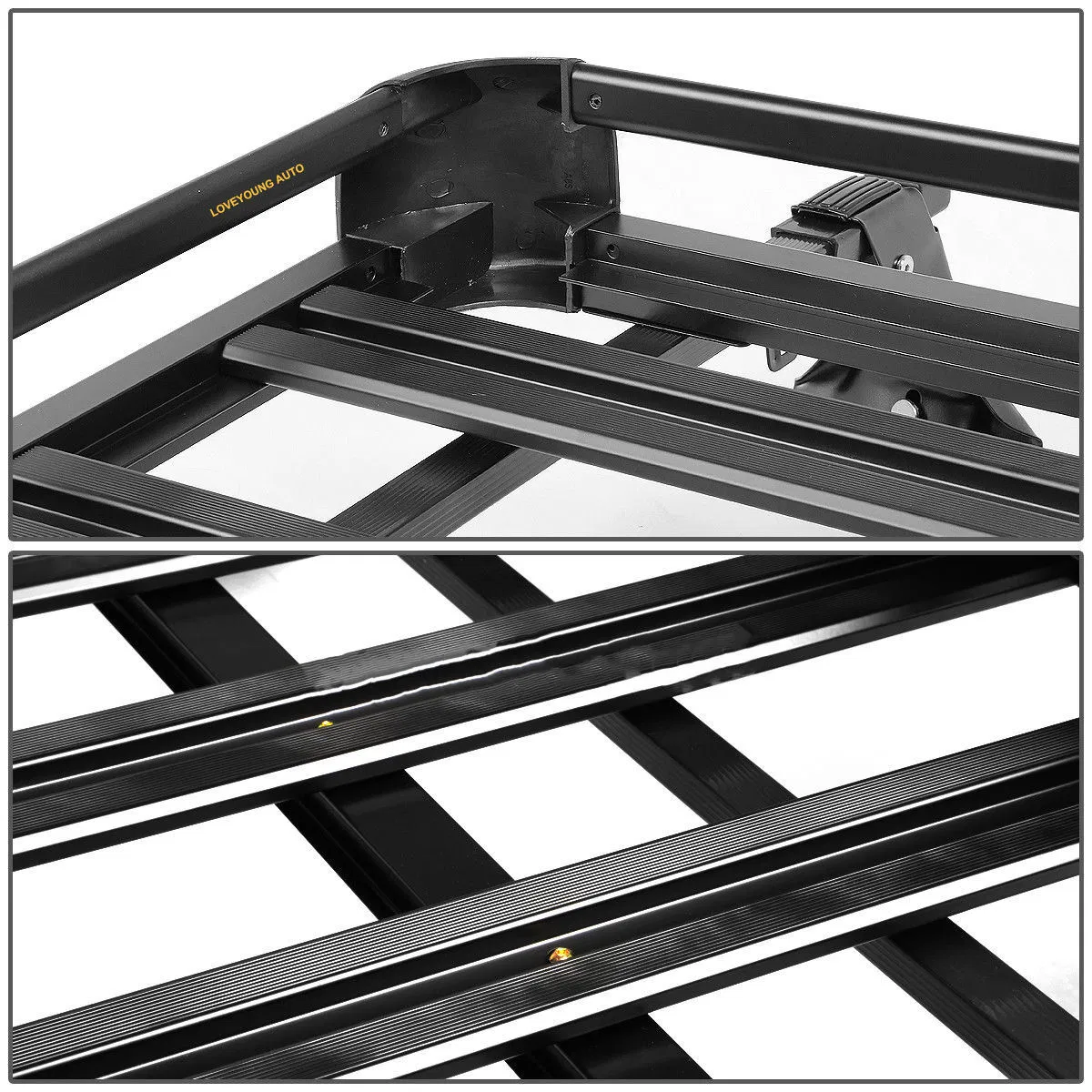 Black or Silver 7okg Max Loading Aluminum Luggage Roof Basket for Car