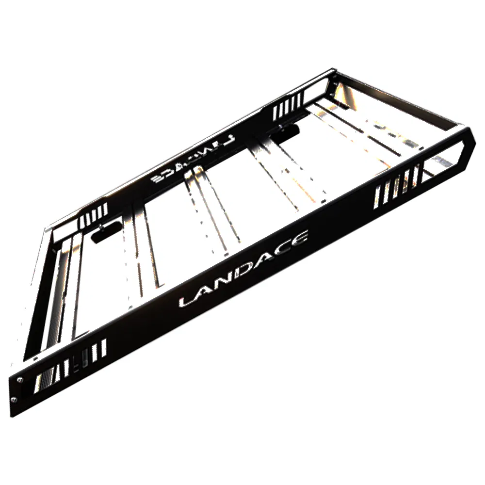 Aluminum Alloy Roof Rack Cargo Basket with Light Rooftop Carrier