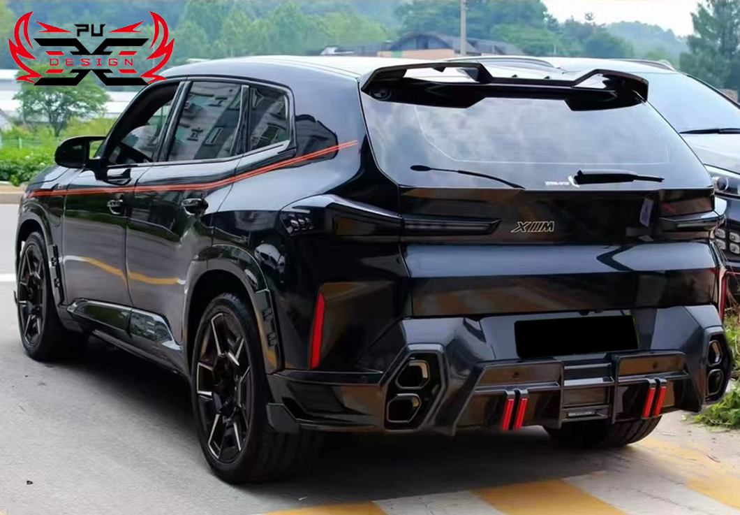 PU Carbon Wholesale New Product Dry Carbon Fiber Rear Diffuser for BMW XM G09 M Power LD Style Rear Bumper Lower Lip Body Kit