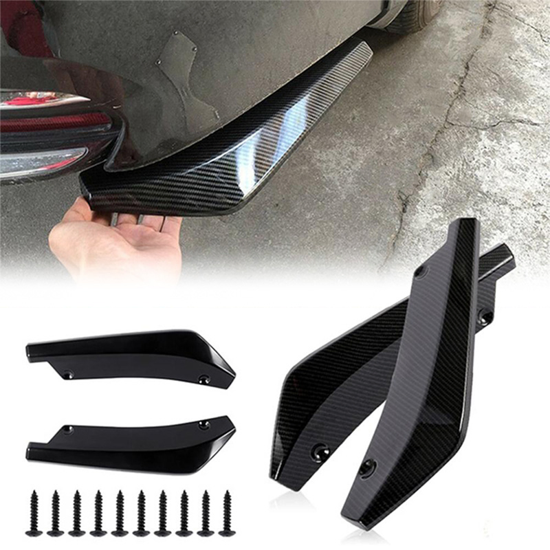 Car Body Kit Accessories Car Rear Bumper Spoilers Protector Lip Car Rear Bumper Lip Side Fin Skirts