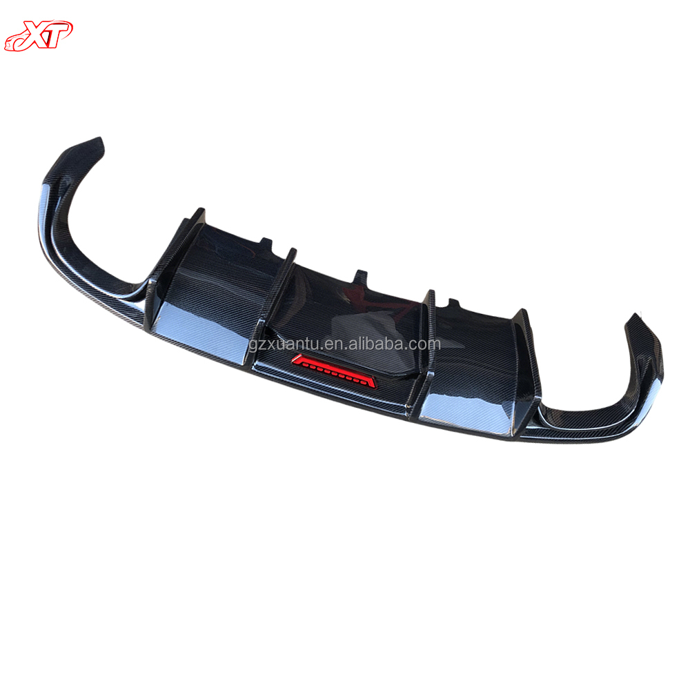 KB Style Carbon Fiber Rear Bumper Diffuser For Audi A5 S5 B8.5 Sports Spoiler Lip Bodykit 2012-16