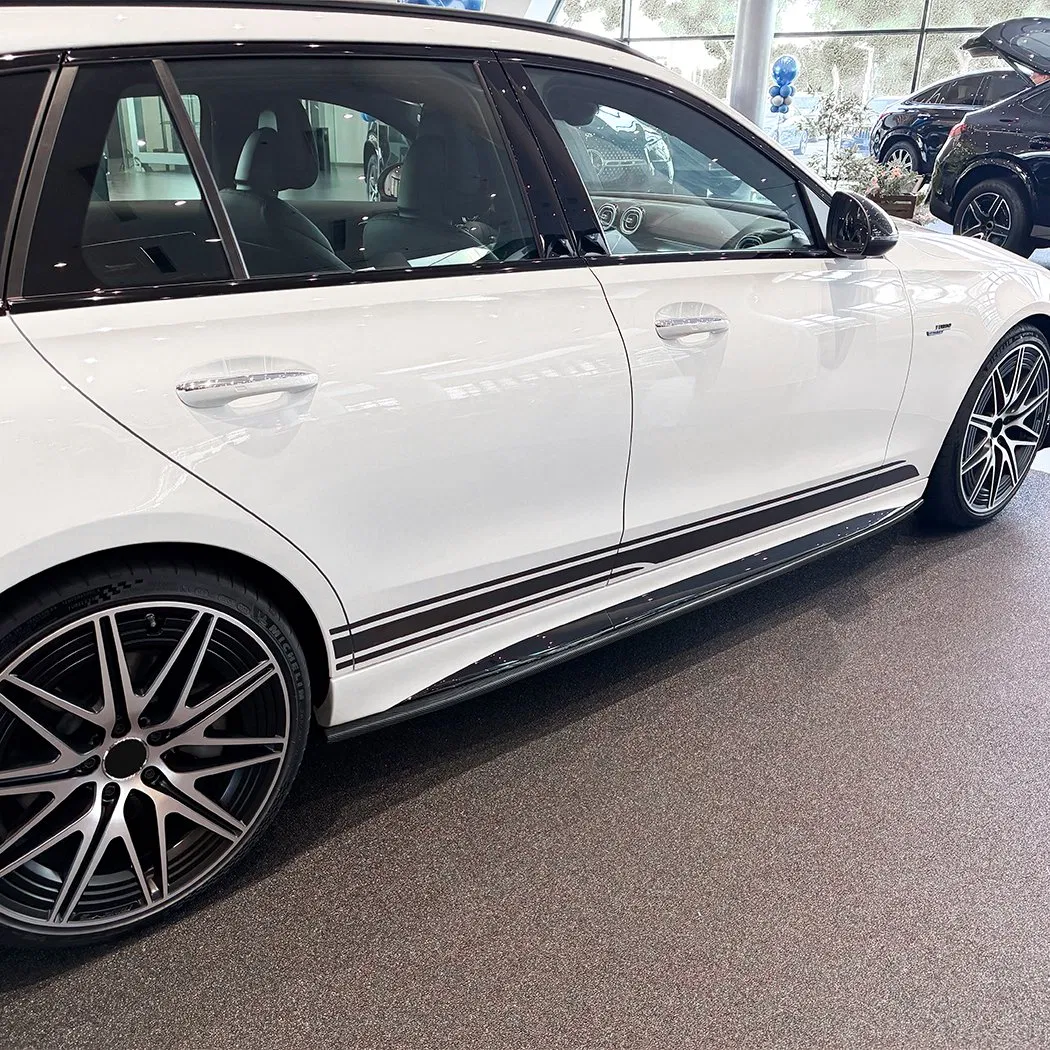 W206 Gloss Black Side Skirt for Mercedes Benz C Class W206 S206 Amg Line C43 2022+ Car Accessories