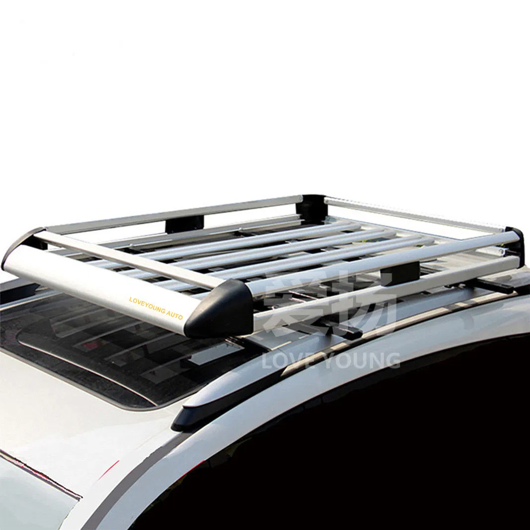 Black or Silver 7okg Max Loading Aluminum Luggage Roof Basket for Car