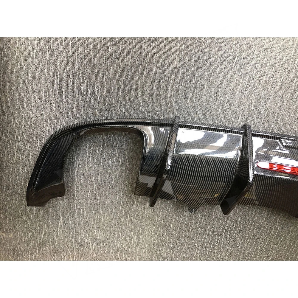 Car A5 S5 Gloss Black Diffuser Carbon Fiber Texture Rear Bumper 4 Outlet Diffuser Lip for Audi A5 S5 B9 2017 2018 2019 2020