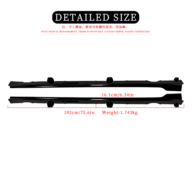 Automotive Parts Gti TCR Style Side Skirt for VW Golf 7 7.5 7 R-Line 7.5 R-Line Car