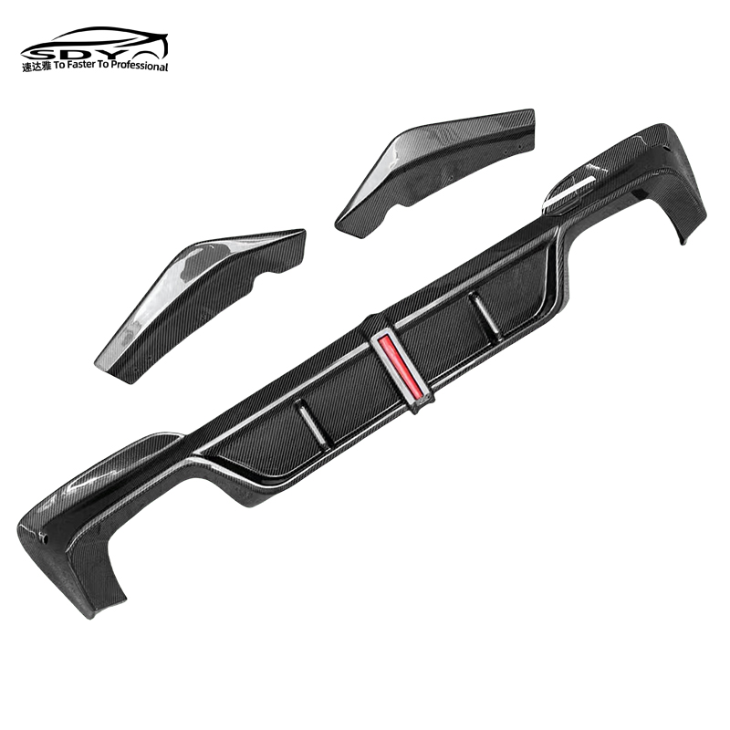 G01 X3 High Quality KB Style Carbon Fiber Rear Diffuser With Light Rear Bumper Lip for BMW G01 X3