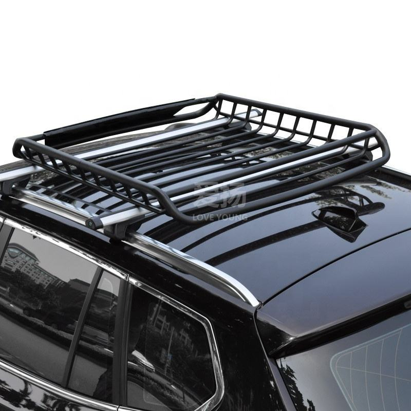 SUV Roof Iron Luggage Rack Steel Cargo Frame Roof Carrier Rack Universal Roof Rack Basket