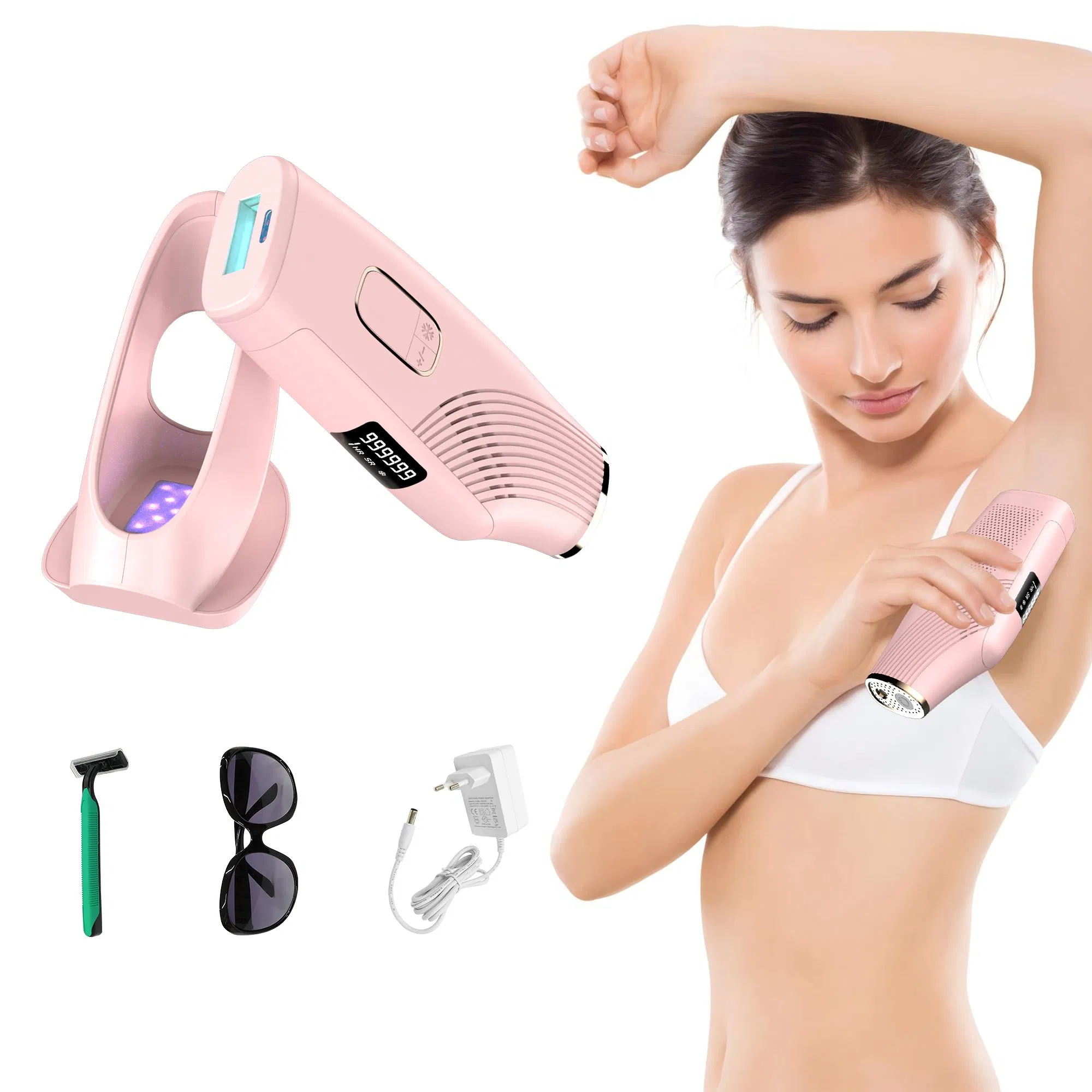 Aparelhos de depilação IPL personalizados para o corpo, máquina elétrica removedora de pelos