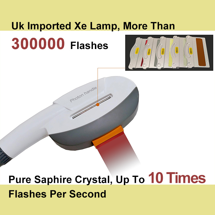 IPL Profissional Luz Intensa Pulsada 5 In1 IPL+Hr+Laser ND: YAG+ Laser de Diodo+ RF Dispositivo de Remoção de Pelos IPL