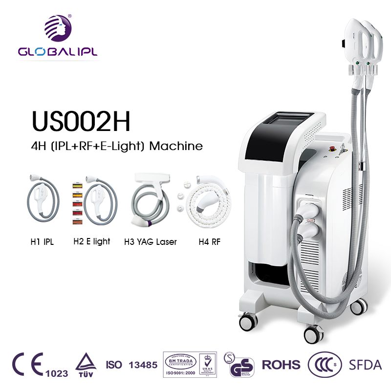 3 em 1 Dispositivo de Beleza IPL com Placa de Resfriamento no Japão para Remoção de Cabelo, Rejuvenescimento da Pele e Limpeza de Acne