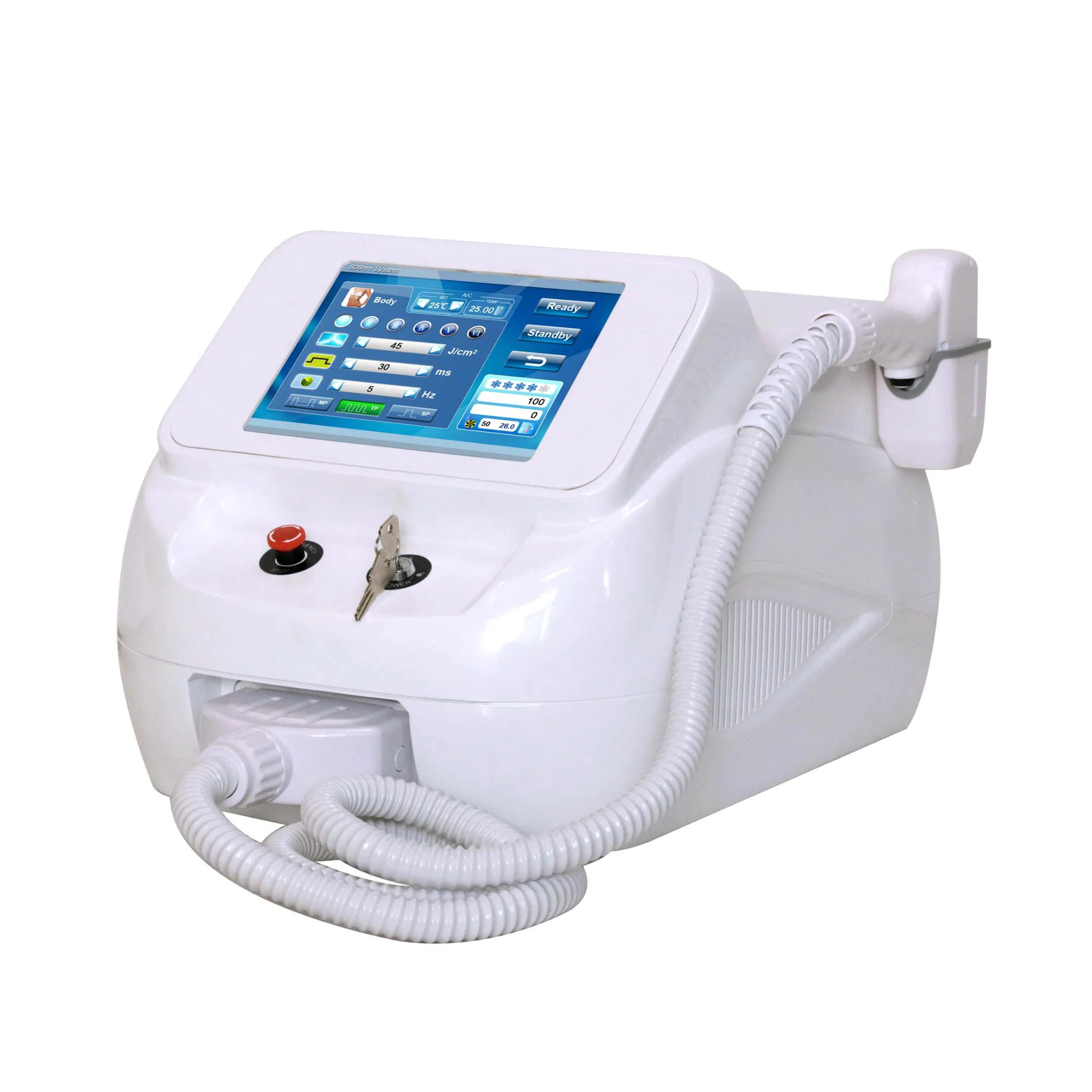 Máquina de Remoção de Pelos a Laser Diode Portátil Trio 755 808 1064 808 Epilação Permanente 808nm Dispositivo a Laser Diode
