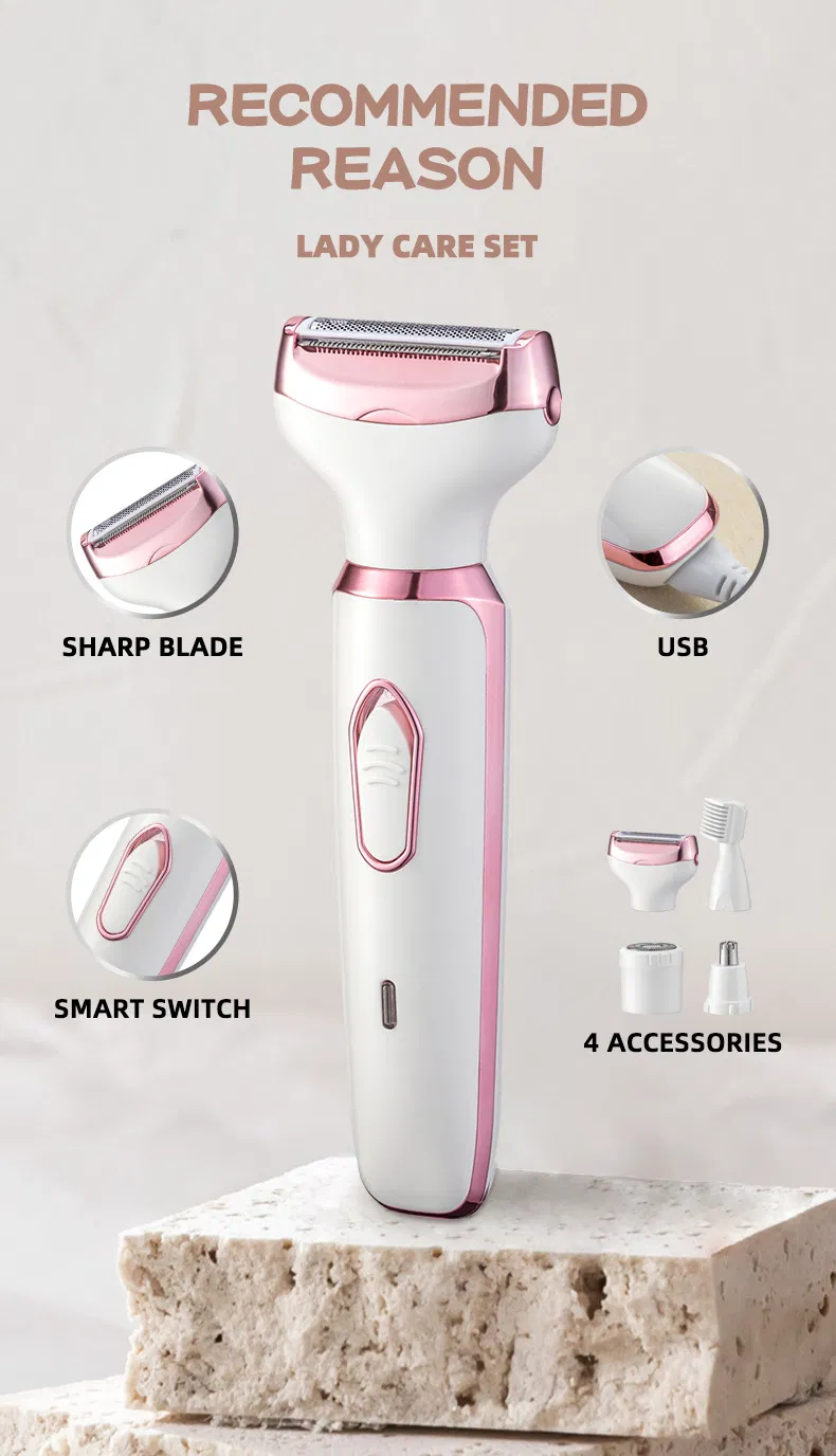 Aparador Elétrico Feminino para Cuidados Íntimos, Tudo-em-Um para Mulheres, Pelos de Axila