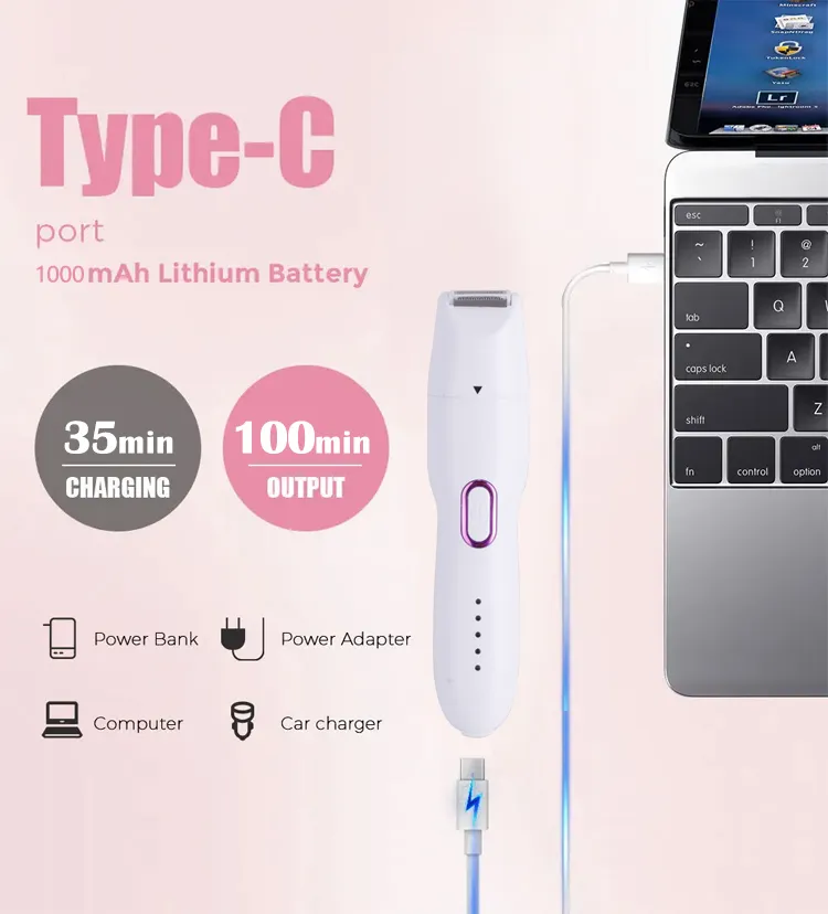 4 em 1 Kit de Depilador Elétrico Multifuncional Recarregável