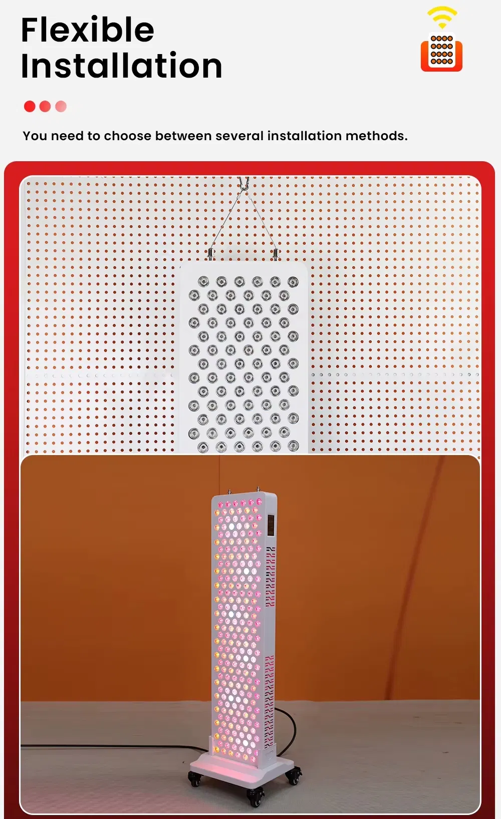 Painel de Terapia com Luz LED