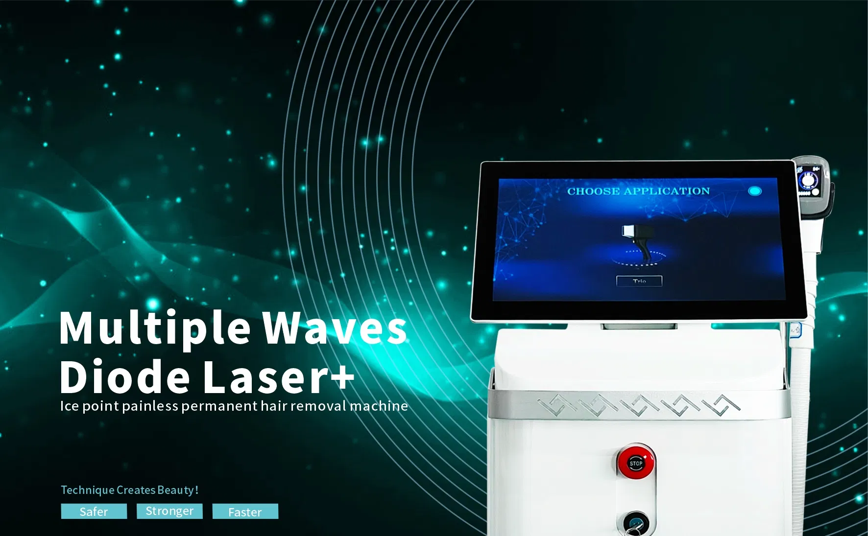 Máquina Profissional 808nm de Remoção de Pelos a Laser Diode para Salão de Beleza Certificada CE