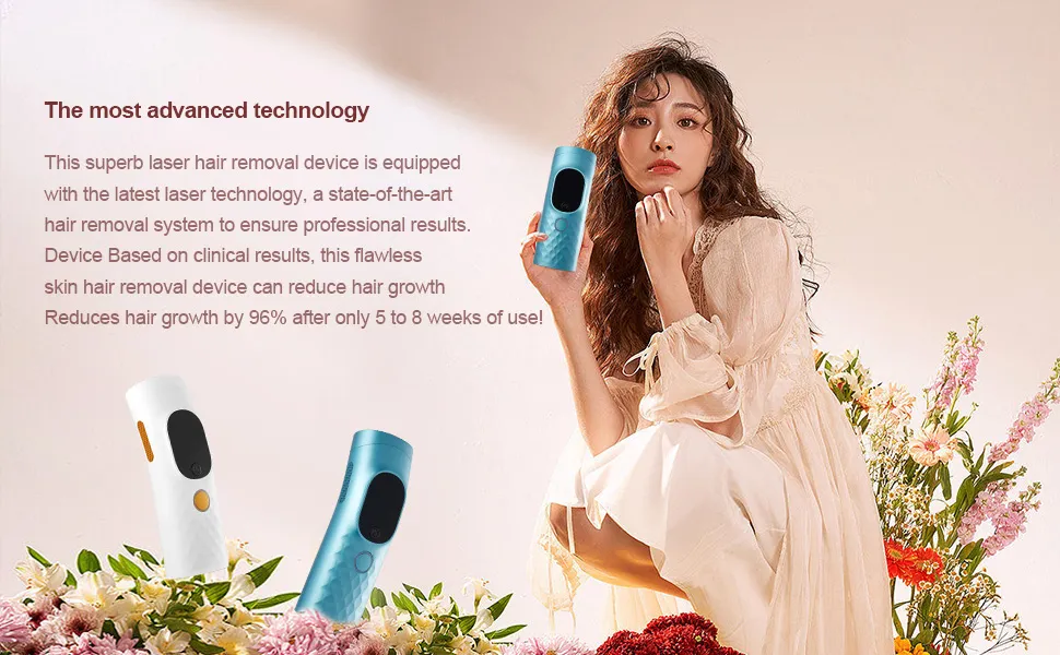 Dispositivo de Remoção de Cabelo a Laser para Uso Doméstico com Resfriamento a Gelo IPL