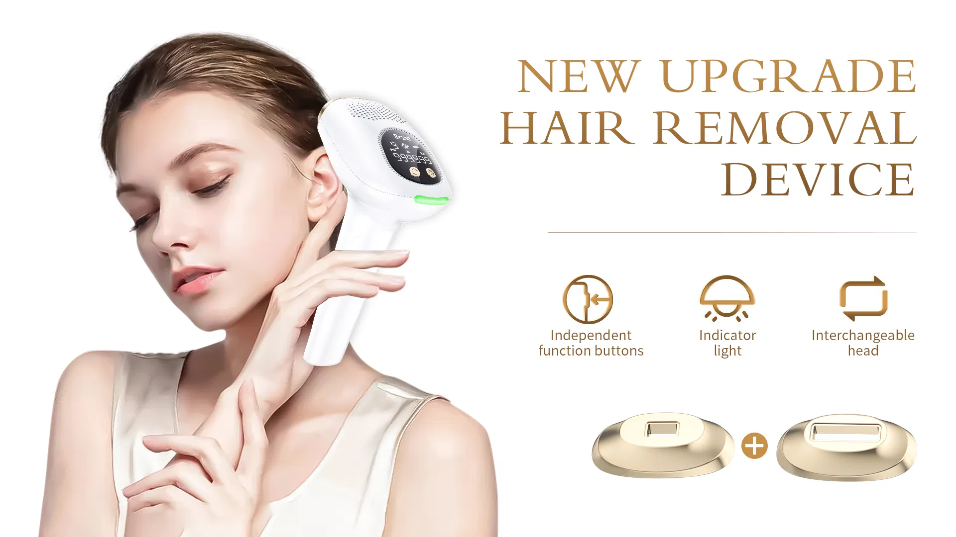 Tecnologia de Congelamento Indolor Dispositivo de Remoção de Cabelo por IPL com Resfriamento a Gelo para Beleza