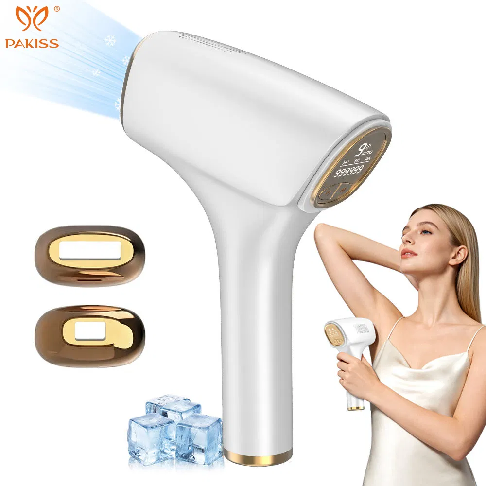 Epilador IPL Personalizável Pakiss, Dispositivo de Remoção de Pelos IPL com Resfriamento a Gelo para Uso em Salão de Beleza e em Casa