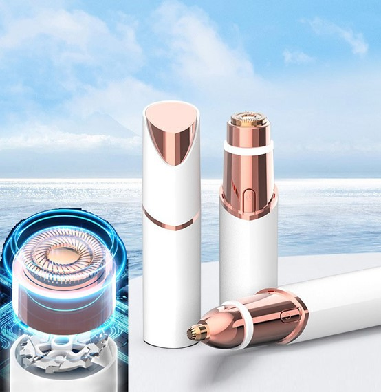 Venda Quente 2-in-1 Depilador Elétrico Recarregável para Mulheres Portátil Removedor de Pelos do Rosto Aparador de Sobrancelhas Lábios Corpo Facial Personalizável