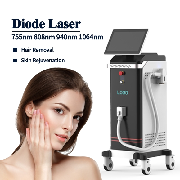 Máquina Profissional 808nm de Remoção de Pelos a Laser Diode para Salão de Beleza Certificada CE
