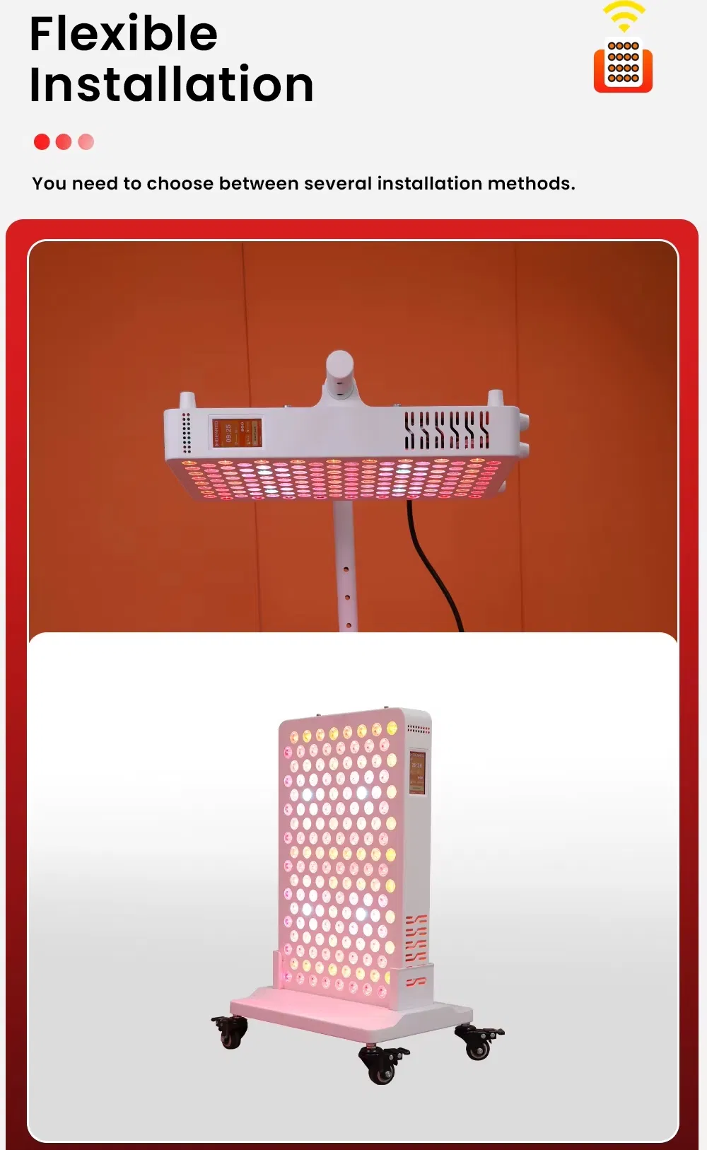 Painel de Terapia com Luz LED