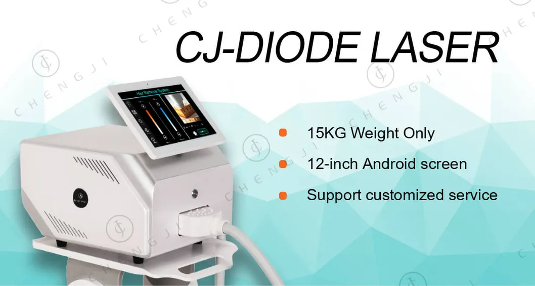 Dispositivo de Remoção de Cabelo a Laser Diode Portátil e Indolor de Três Ondas 808nm 755nm 1064nm Equipamento de Beleza para Salão