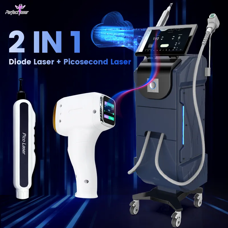 Melhor preço de laser ND YAG máquina profissional de remoção de pelos e tatuagens picosegundo