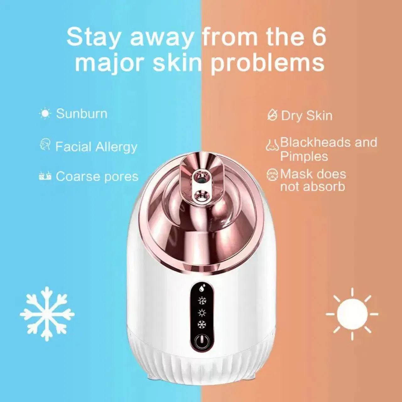 Atacado OEM 240ml Vaporizador Facial Nano Iônico Quente Frio Hidratação Profunda Dispositivo de Beleza SPA