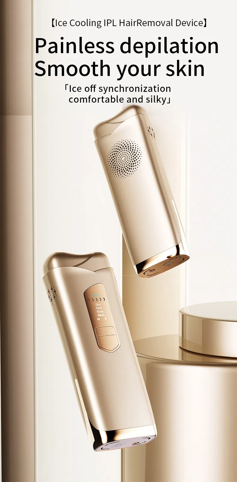 Mini Ice Cooling Safe Depiladora Laser Hair Removal Gentle Skin Beauty Device