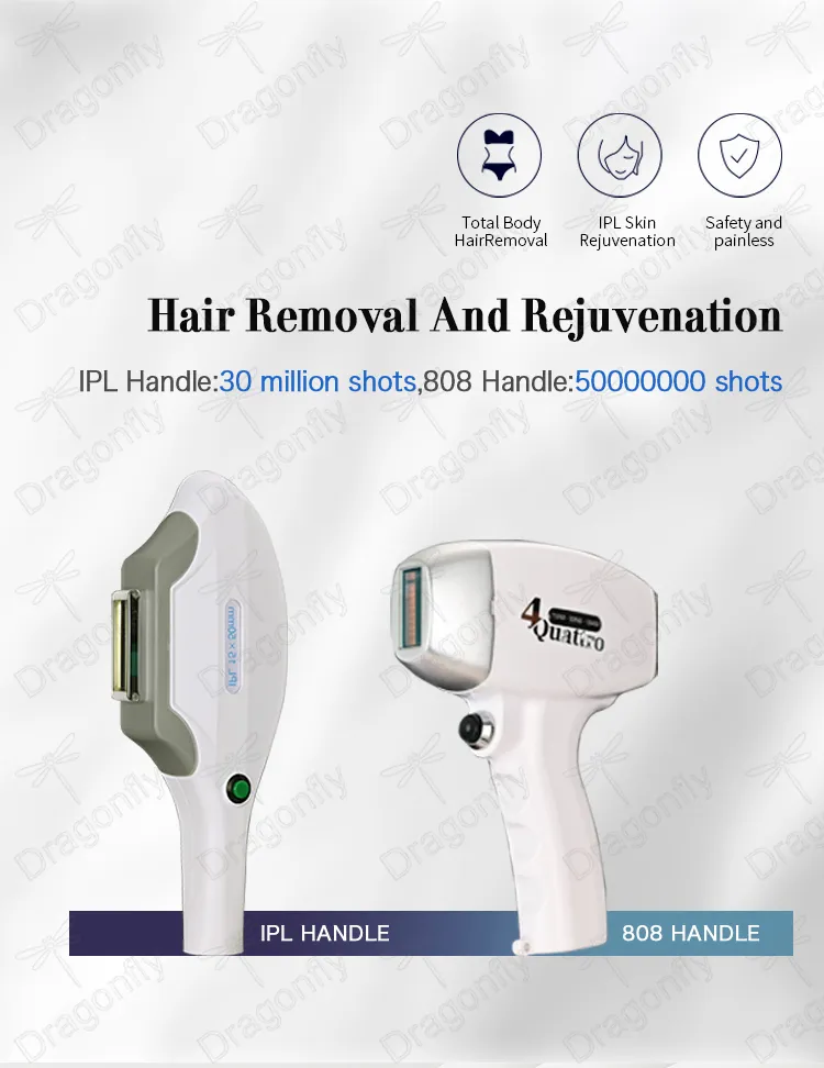 Dispositivo de Remoção de Pelo a Laser de Diodo IPL UK 2in1