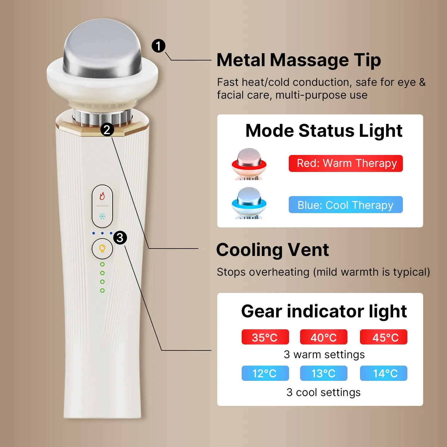 Dispositivo de Cuidados com a Pele de Marca Própria, Dispositivo Facial EMS, Massagem, Rejuvenescimento da Pele, Dispositivo de Beleza, OEM