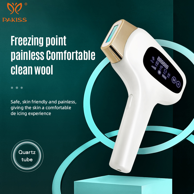 Dispositivo de Remoção de Pelos por IPL Pakiss Ice Cooling, 510nm-1200nm Comprimento de Onda Máquina de Remoção de Pelos a Laser IPL para Uso em Casa e Salão