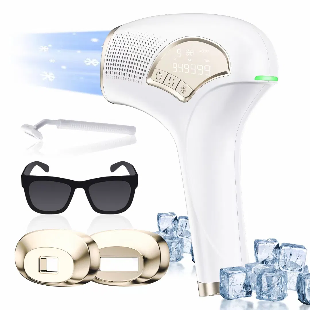 Máquina de Beleza Portátil para Depilação Painless Multifuncional Dispositivo de Remoção de Cabelo a Laser IPL