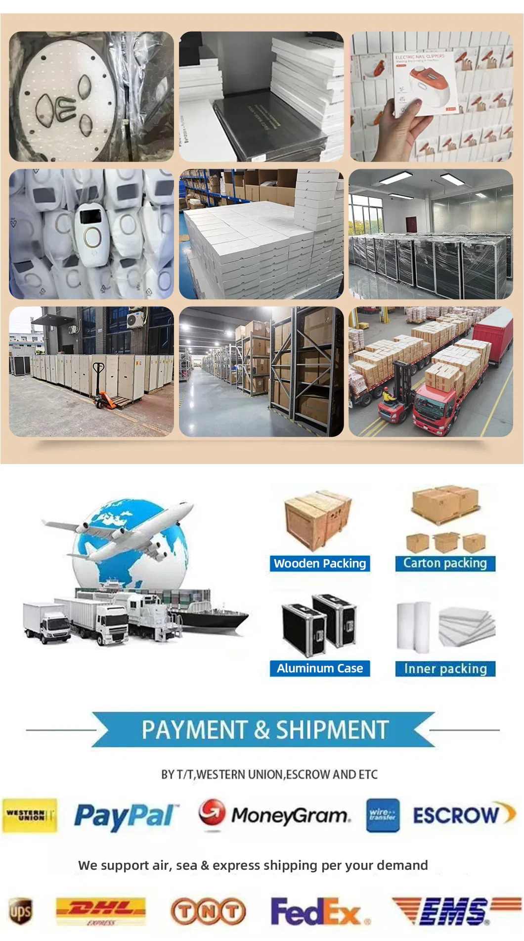 Processo de embalagem e logística de envio seguro