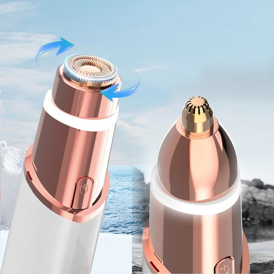 Venda Quente 2-in-1 Depilador Elétrico Recarregável para Mulheres Portátil Removedor de Pelos do Rosto Aparador de Sobrancelhas Lábios Corpo Facial Personalizável
