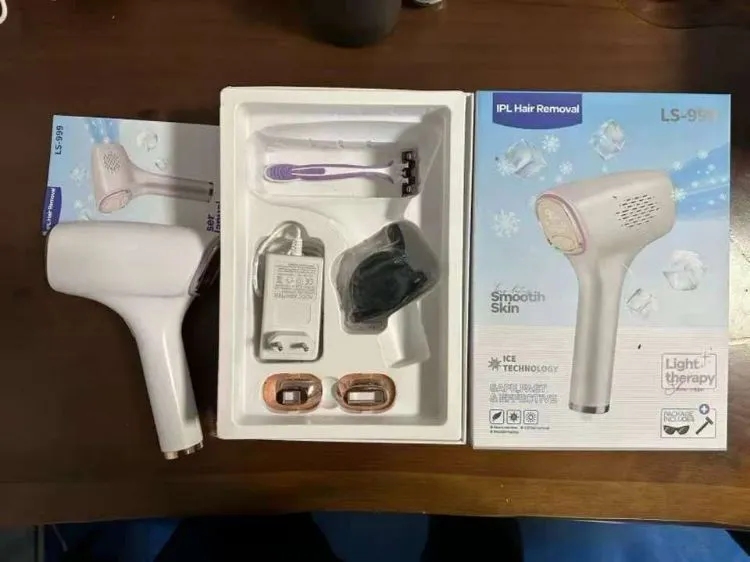 Dispositivo de Remoção de Cabelo Facial e Corporal IPL Frio e Indolor para Uso Doméstico