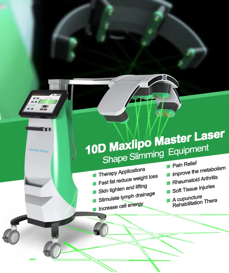 10d 532nm Dispositivo de Slimming a Laser para Redução de Celulite e Perda de Peso