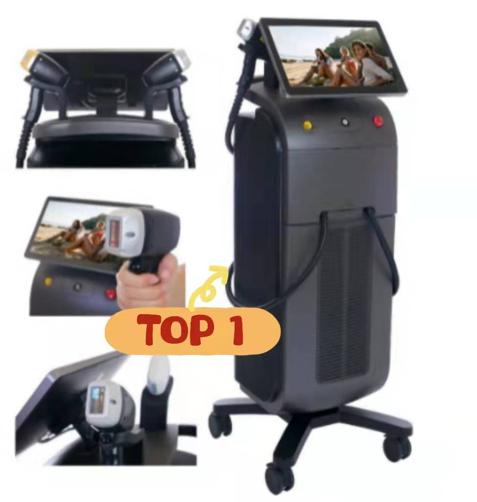 Dispositivo de Remoção de Cabelo a Laser Tamanho Grande do Ponto Grande Potência Laser Diodo 755 808 1064