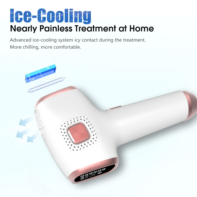 Dispositivo de Remoção de Pelo IPL com Resfriamento a Gelo, Sem Queimaduras, Seguro para Pele Sensível, Removedor de Pelo para o Corpo Inteiro, OEM