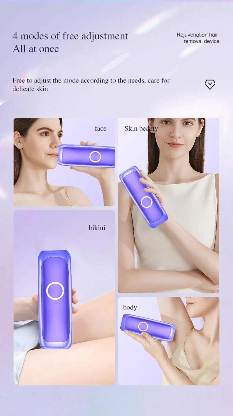 Dispositivo Mini Portátil de Remoção de Pelos por IPL com Resfriamento para Uso Doméstico