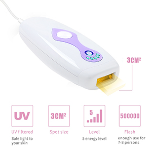 Dispositivo de Beleza Mini Epilador Elétrico a Laser para Remoção de Cabelo Indolor