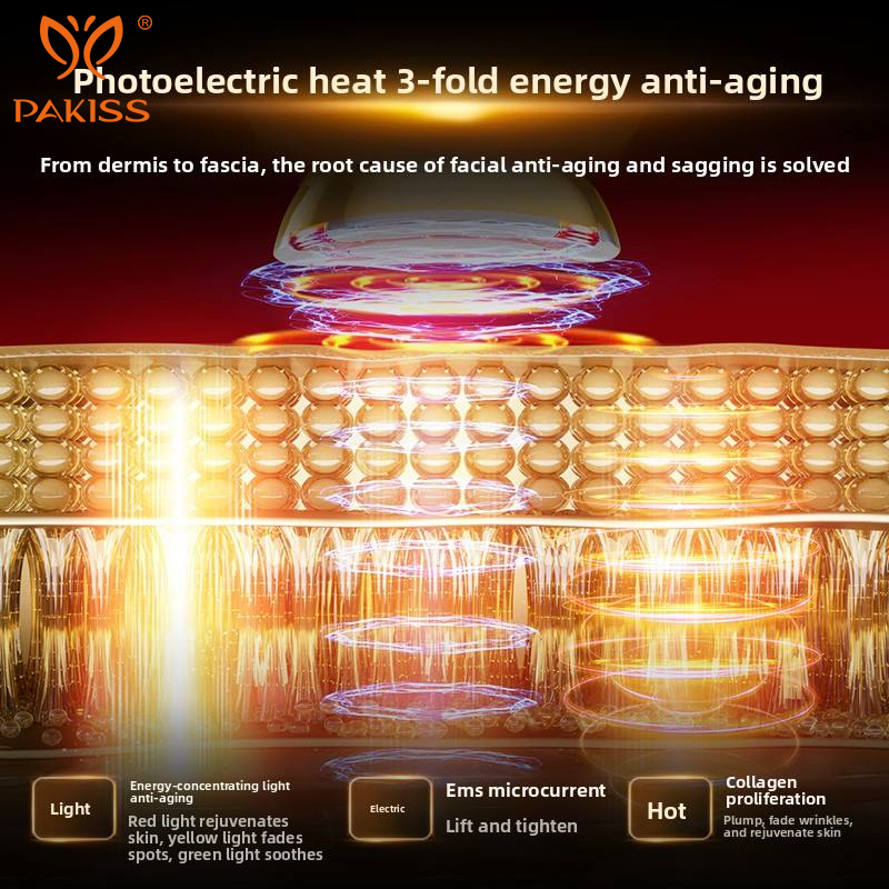 Instrumento de Beleza Anti-Envelhecimento com Tripla Energia, Dispositivo de Levantamento e Luz LED Personalizável para Pele Flácida