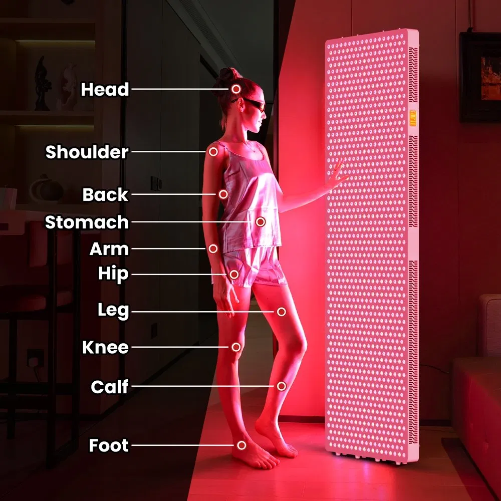 9 Painel de Terapia com Luz LED Azul e Vermelha para Beleza da Pele em Casa, Dispositivo de Clínica, OEM ODM Lâmpada Infravermelha Nir para Alívio da Dor, Equipamento de Fisioterapia e PDT