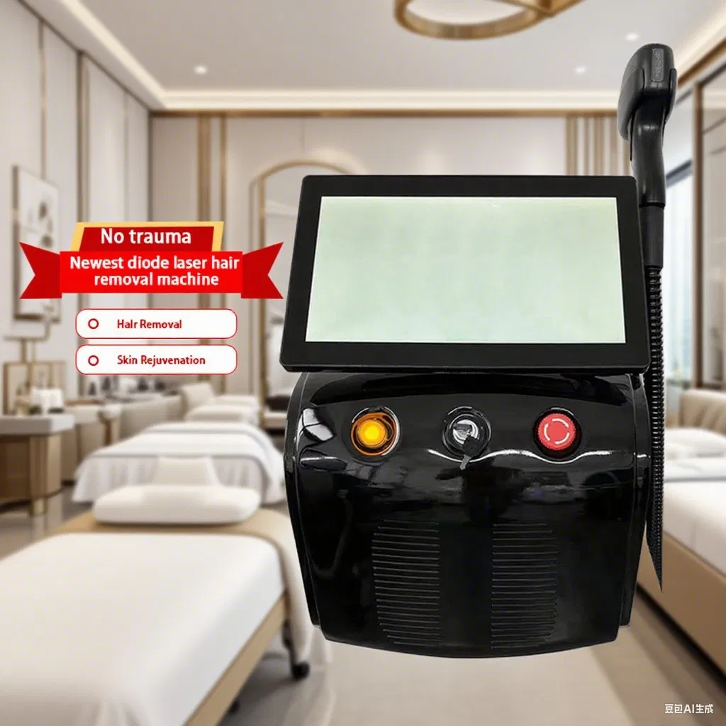 3 Máquina de Remoção de Pelos Corporais a Laser de Titânio com Diodo Portátil Profissional 808nm Dispositivo Alexandrite para Mulheres