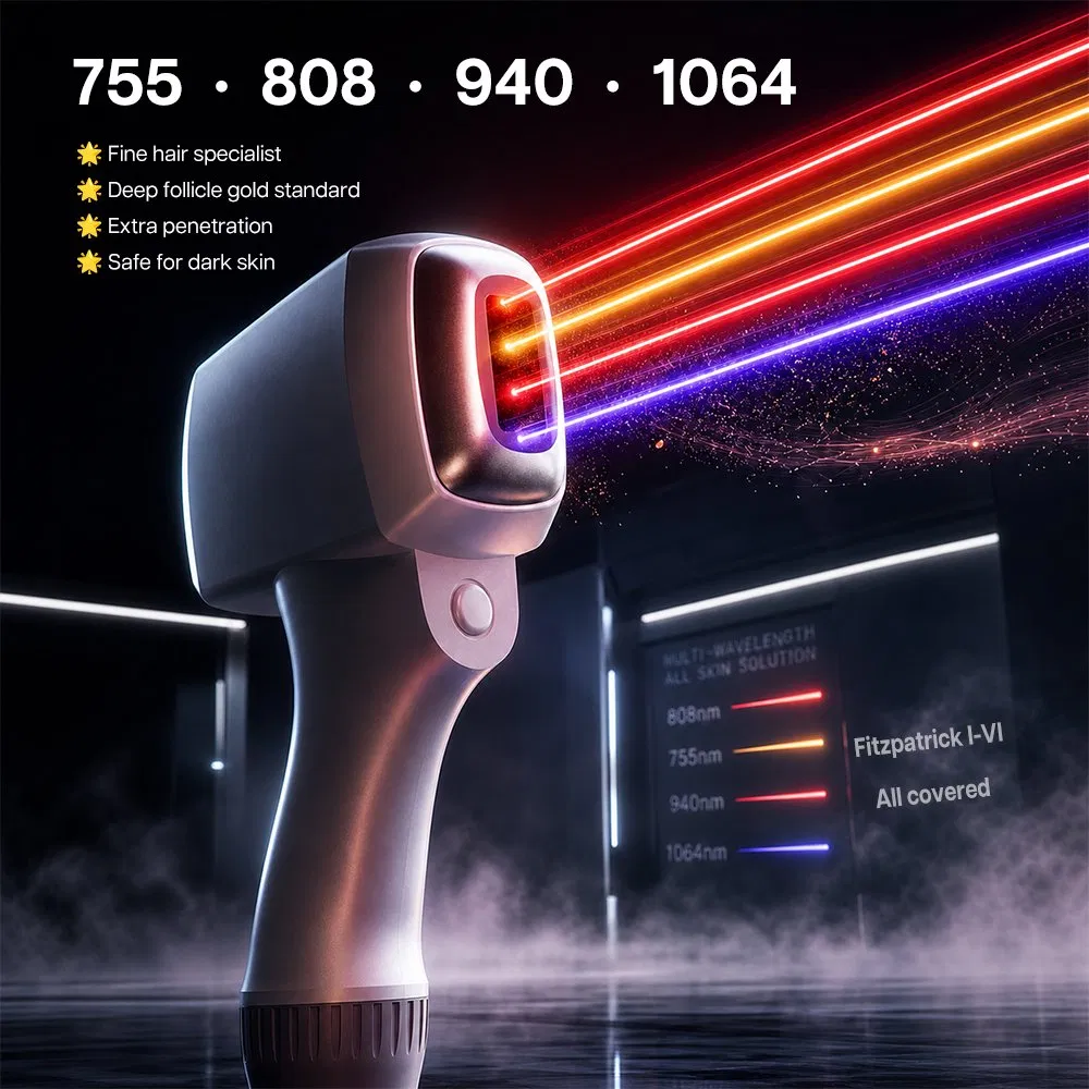 Professional Beauty Salon Laser Epilator Areslite with 4000W High Power Non Crystal Technology