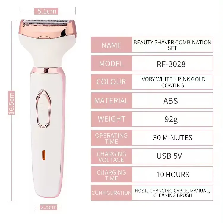 Aparador Elétrico Feminino para Cuidados Íntimos, Tudo-em-Um para Mulheres, Pelos de Axila