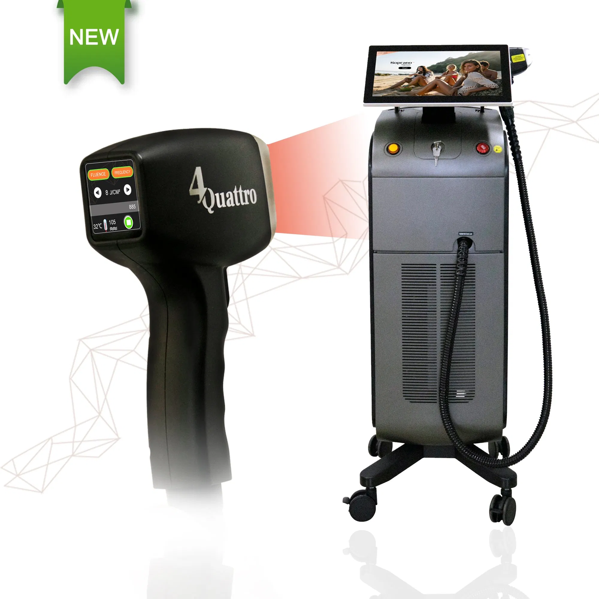 Equipamento de Remoção de Pelo a Laser Diode de Alta Potência com Barras Coerentes Us 2000W Micro Canal Macro 808 755 1064nm para Salão de Beleza